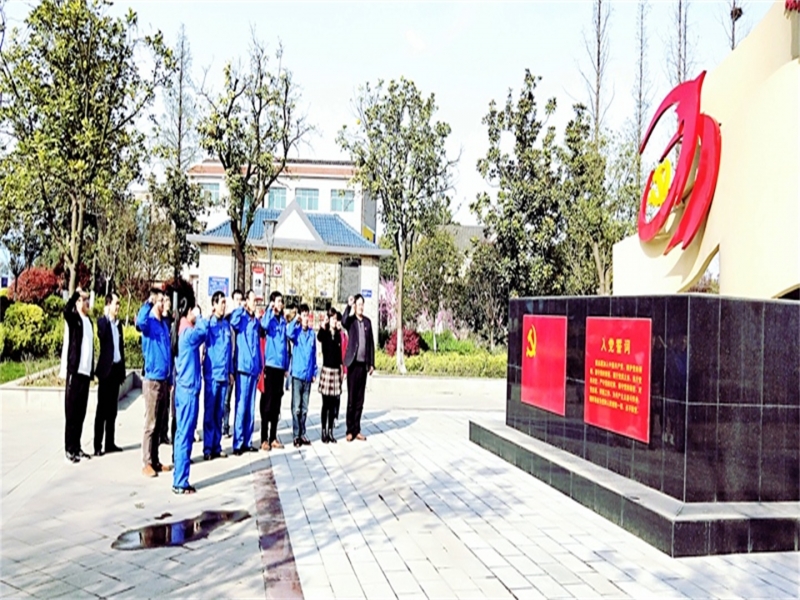 Employees of the company attend the Party building publicity day
